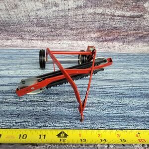 Vintage Tru-Scale 1/16 scale pressed steel haybine / windrow red and white